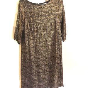 Gold and black dress